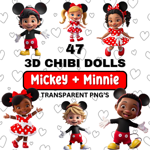 Chibi Dolls - Mickey + Minnie Mouse