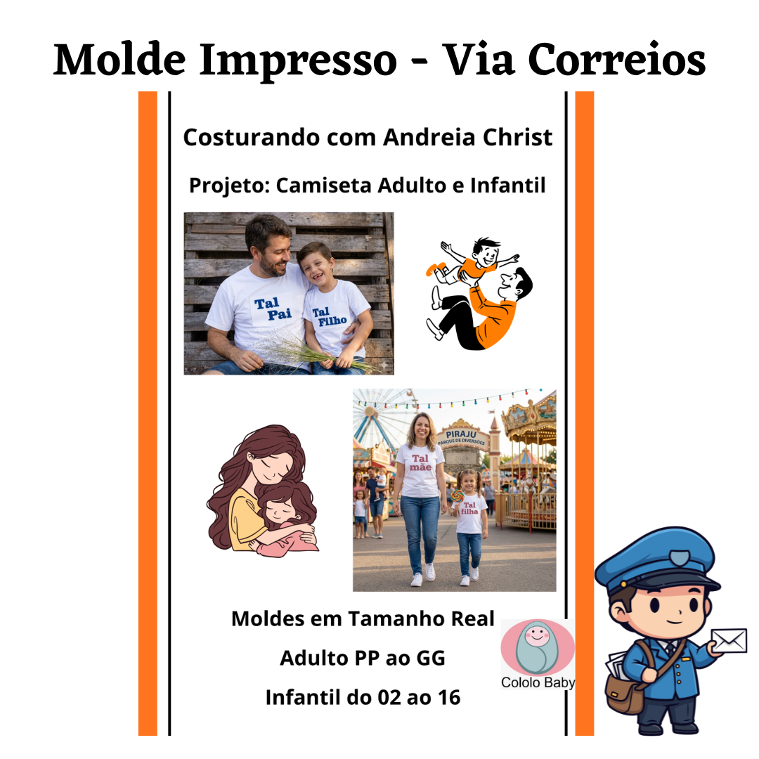Camiseta Adulto e Infantil - Impressa