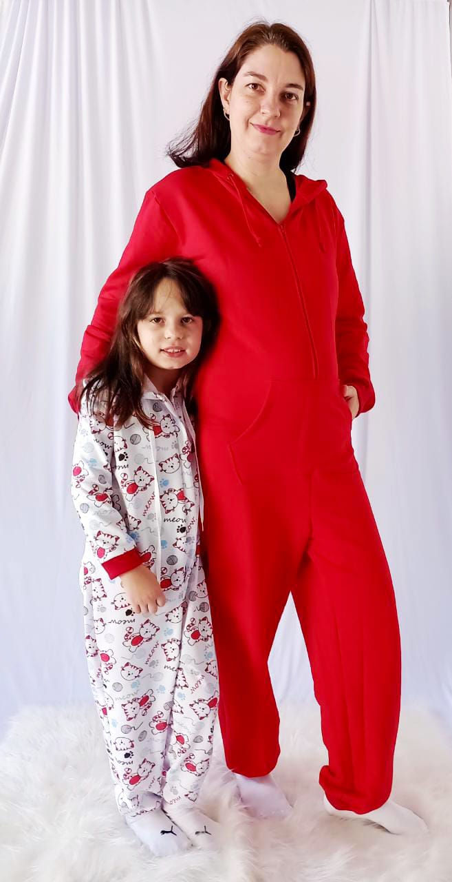 Miniatura: Impresso - Combo Macacão Pijama Adulto e Infantil