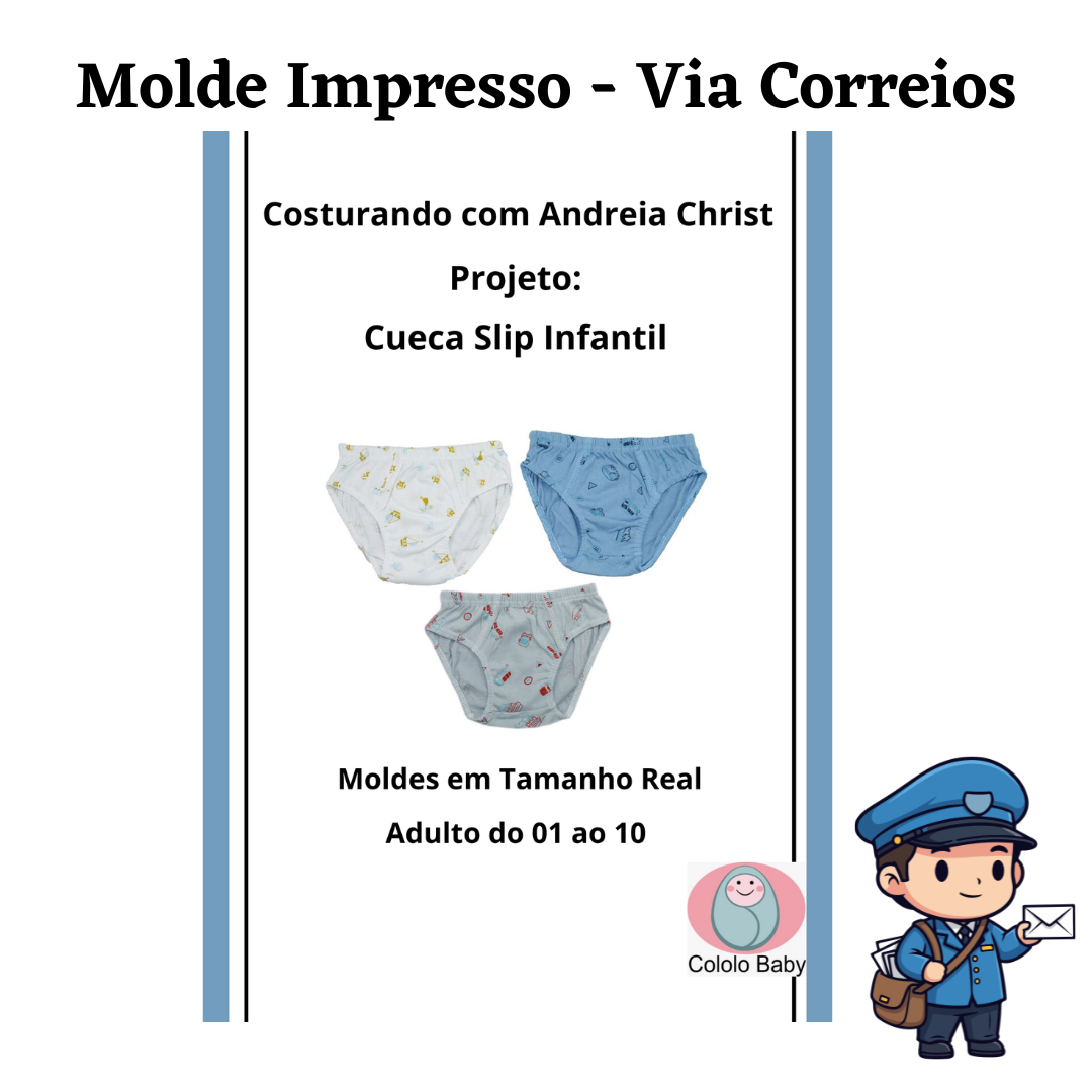 Cueca Slip Infantil - Impresso