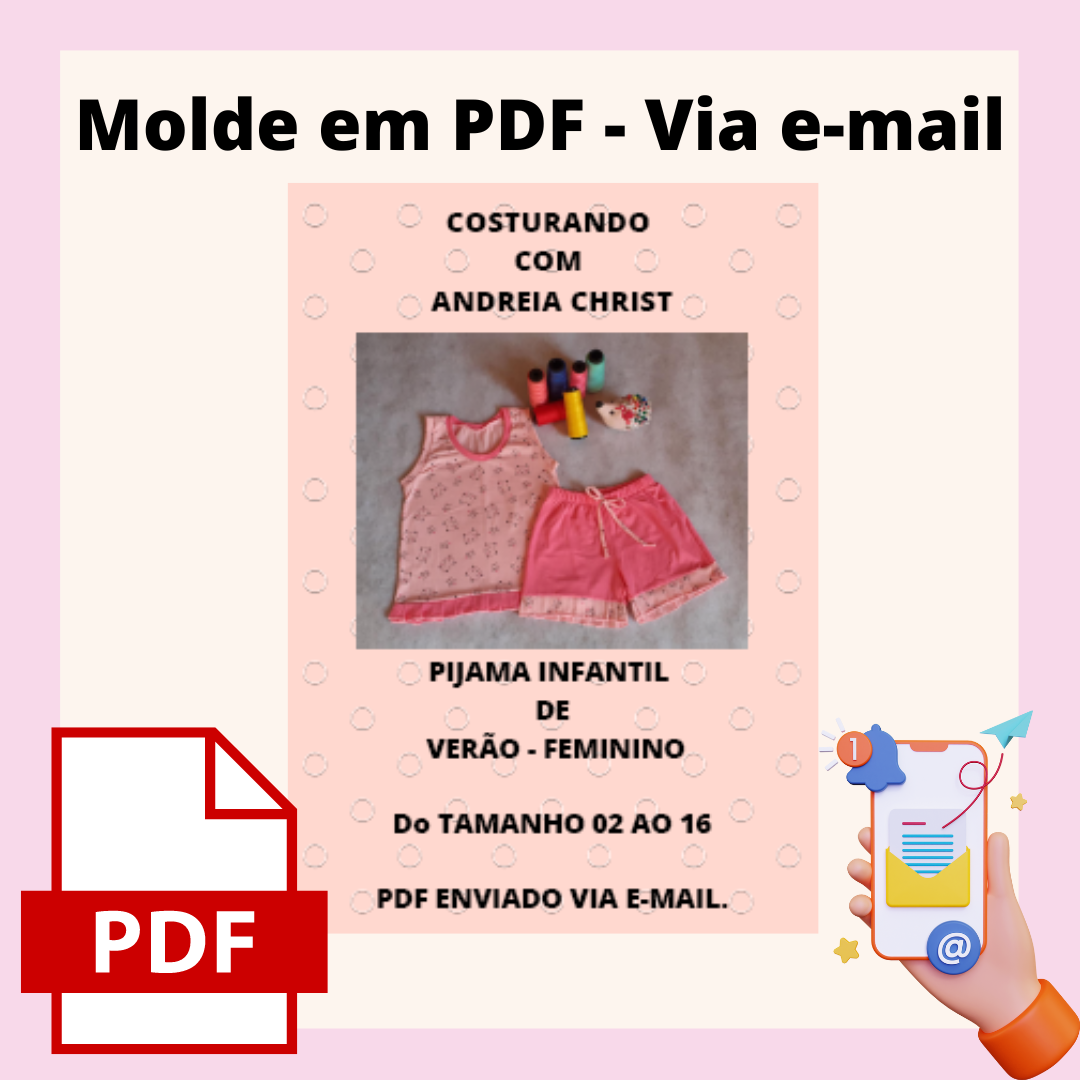 PDF - Pijama de Verão Feminino Infantil