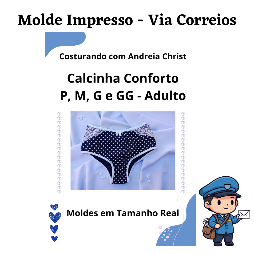 Calcinha Conforto Adulto - Impressa
