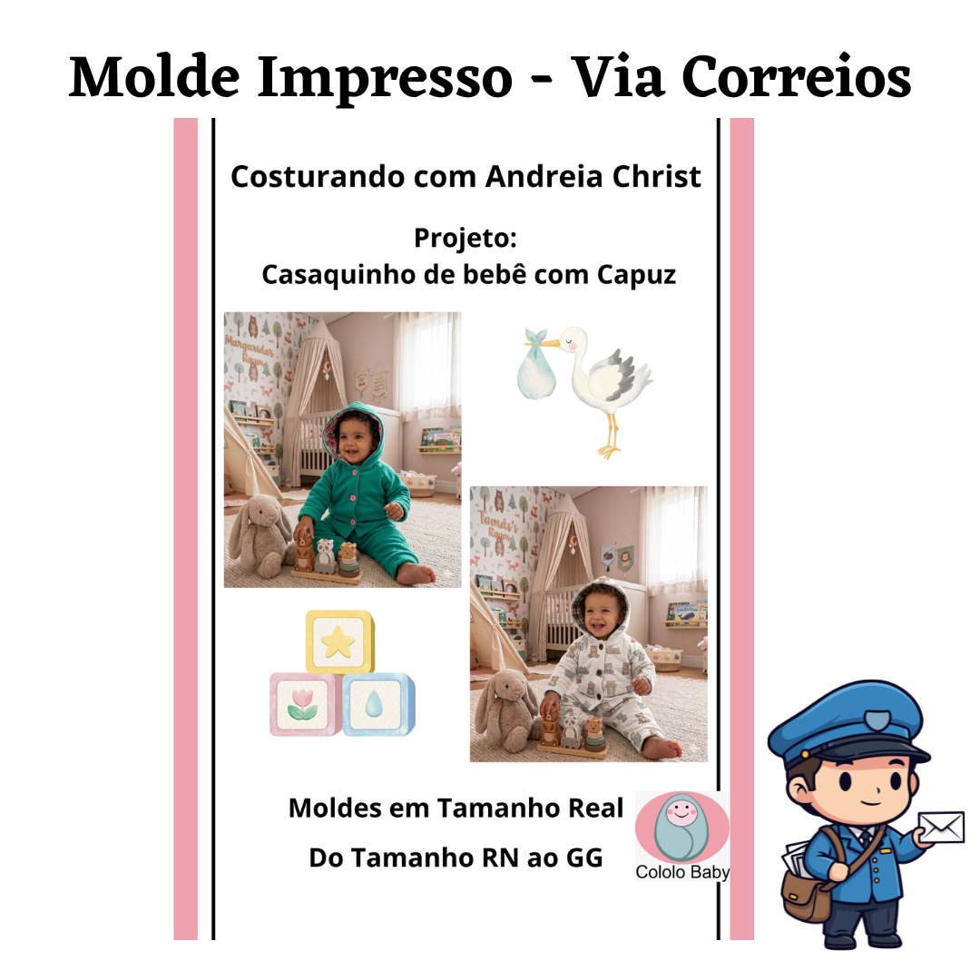 Impresso - Casaquinho de Bebê Unissex - Do RN ao GG
