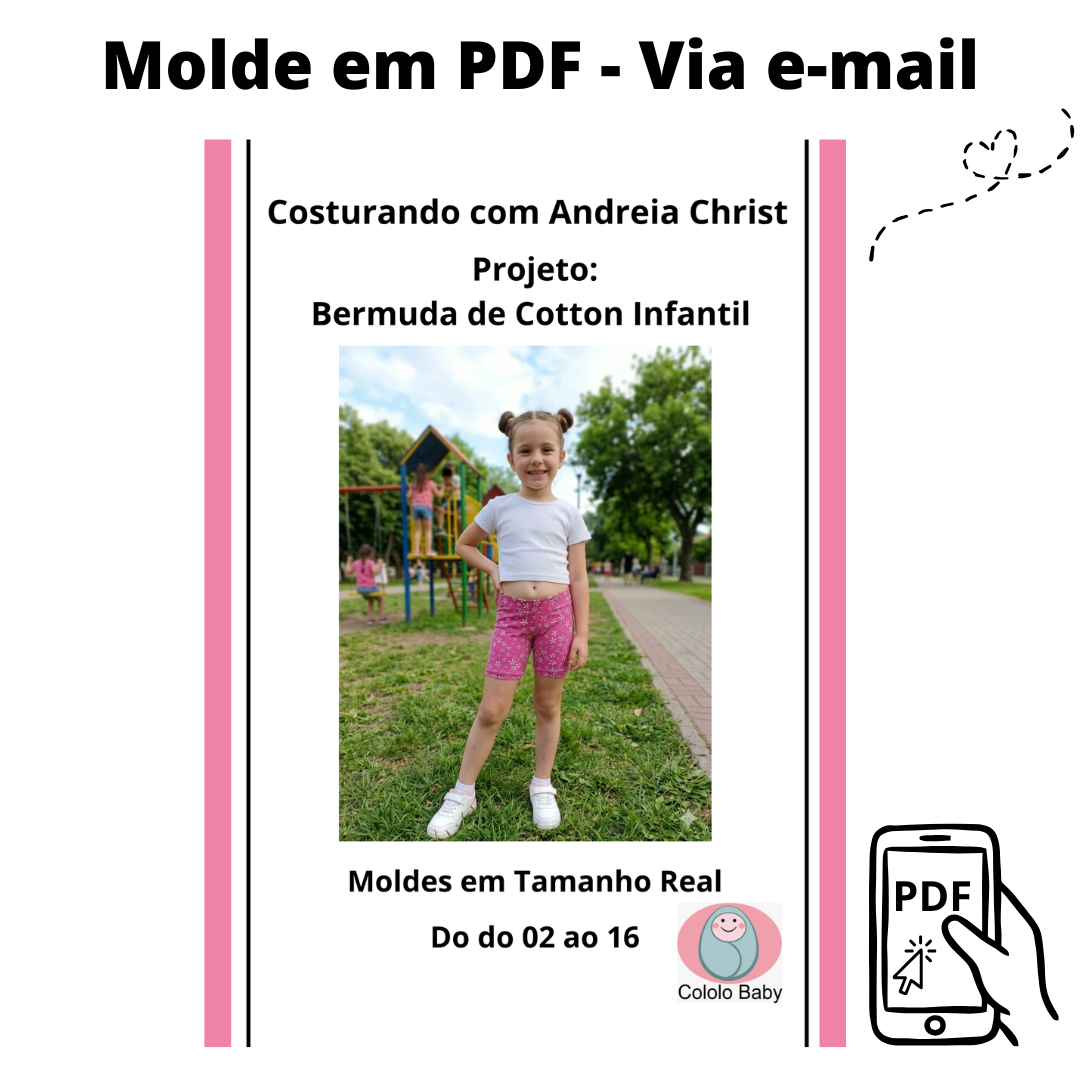 Bermuda Infantil em Cotton - PDF