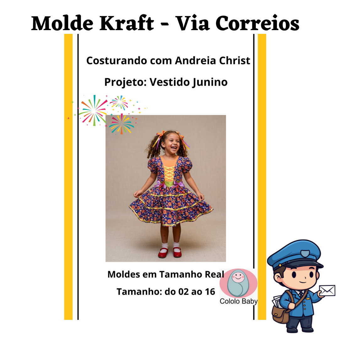 Vestido Junino - Kraft