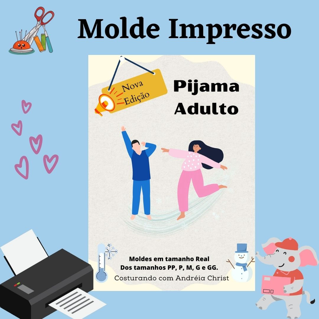 Impresso - Pijama Adulto - PP ao GG