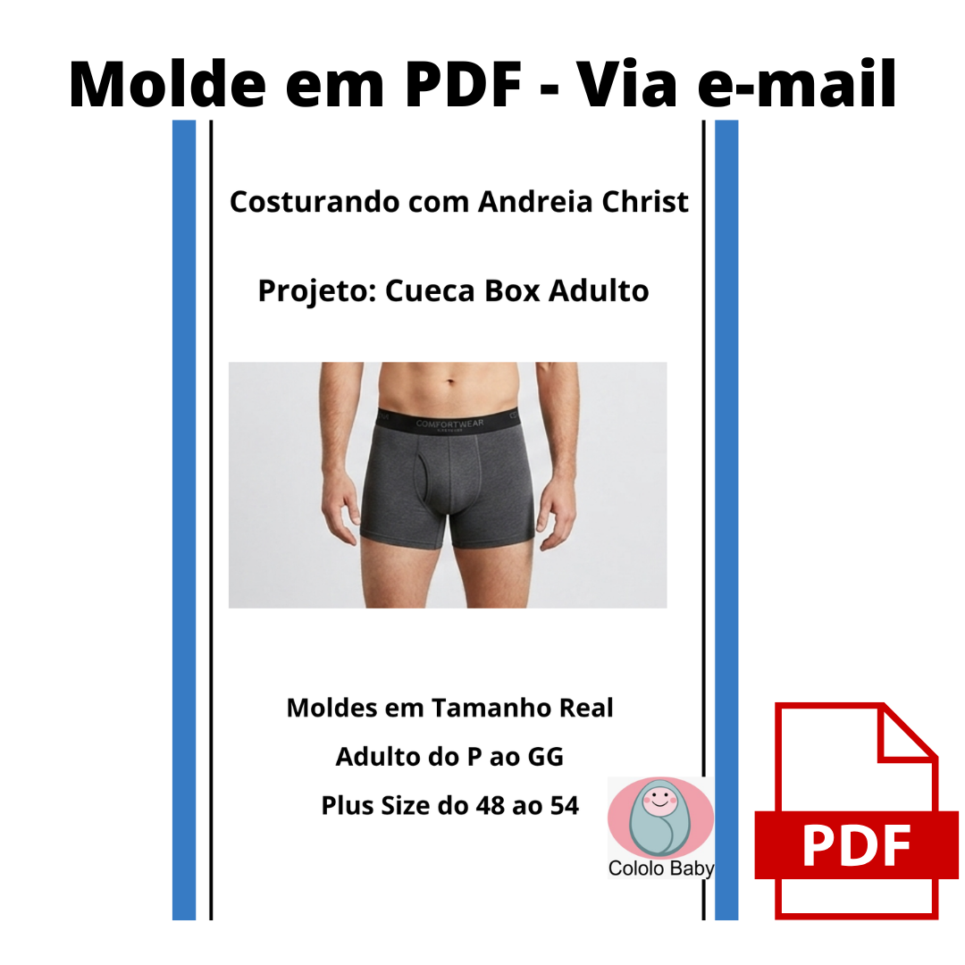 Cueca Box Adulto Masculina - PDF