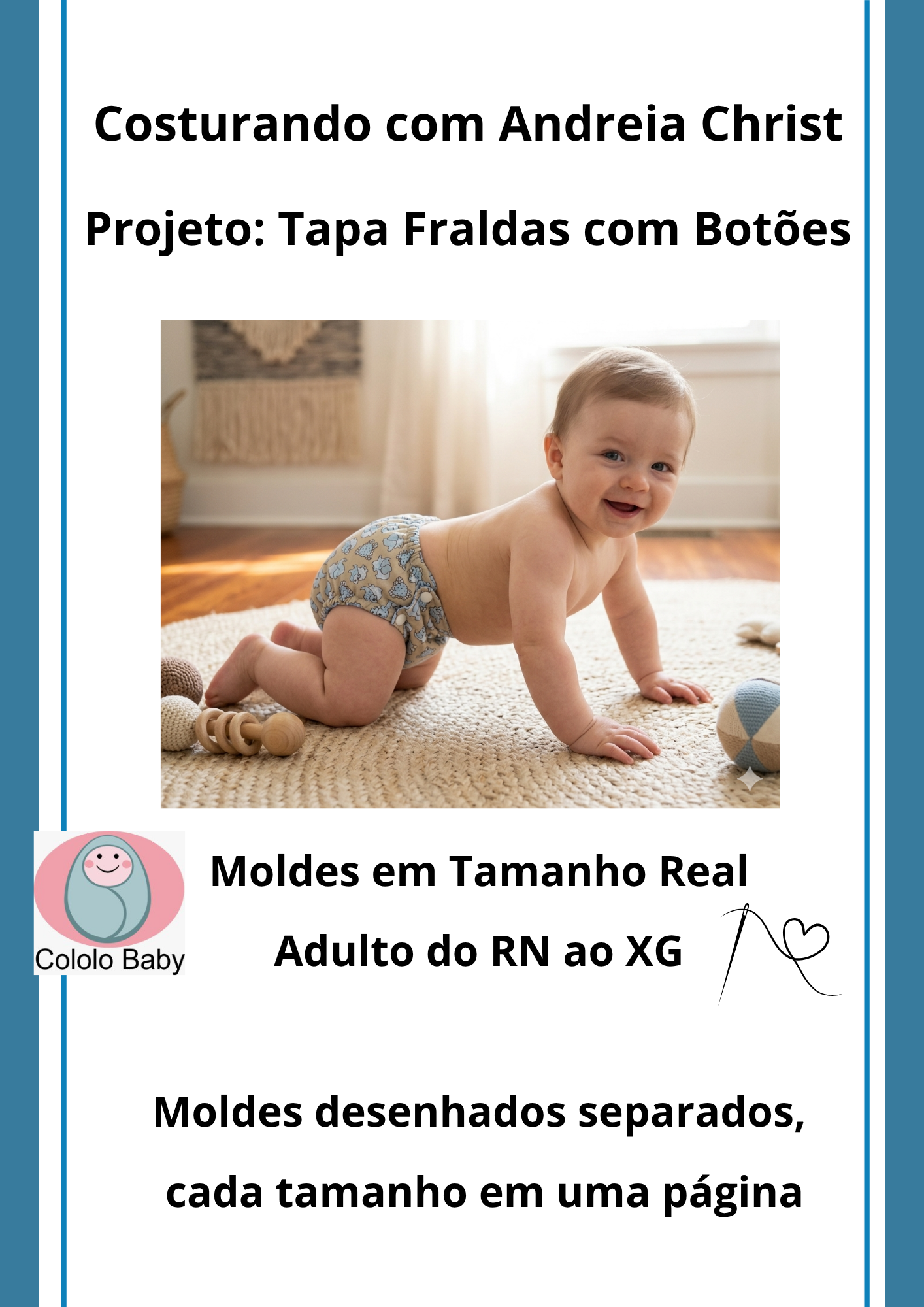 Tapa Fralda com Botões - Impresso