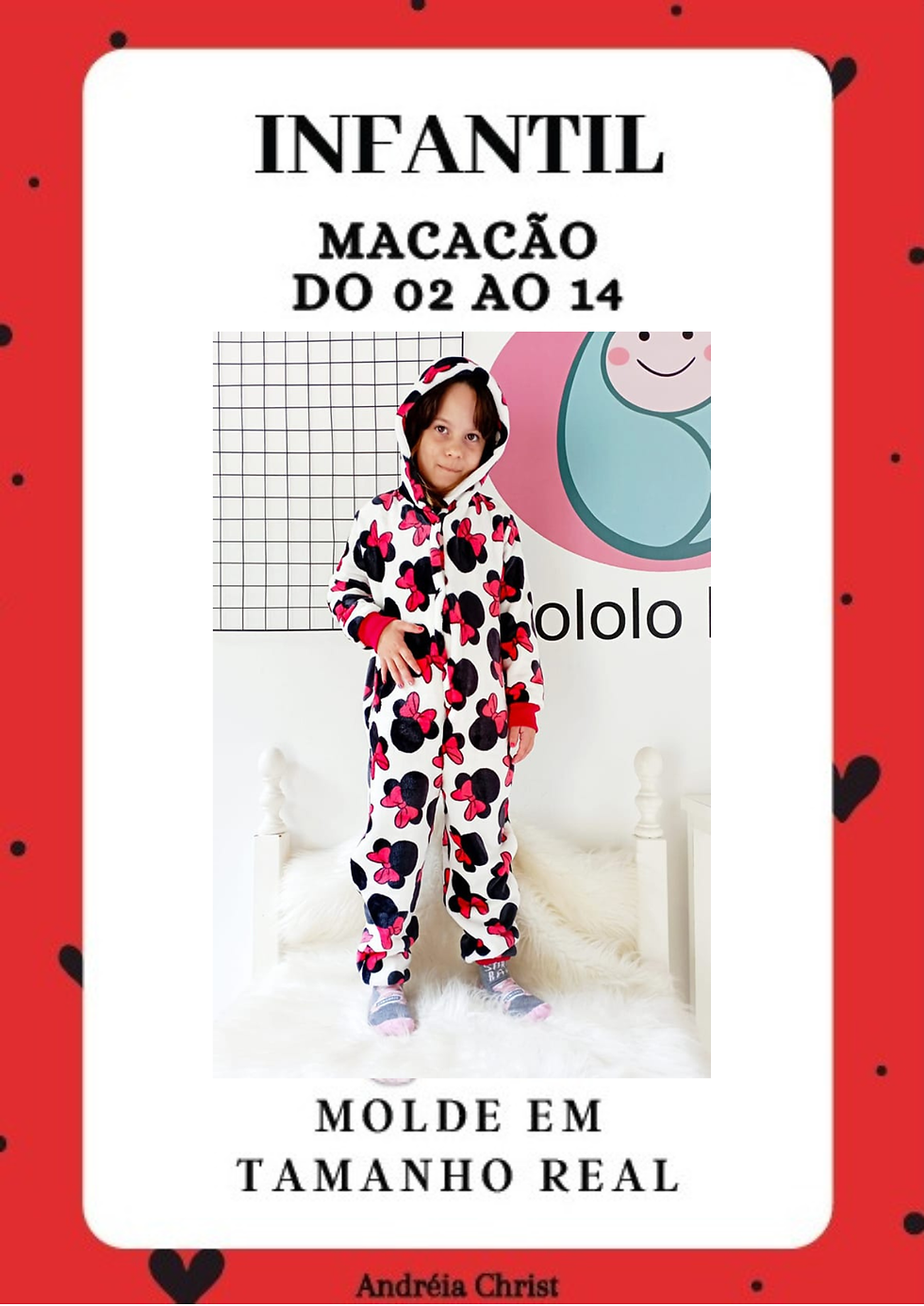 Miniatura: Macacão  com Capuz Infantil - Kraft