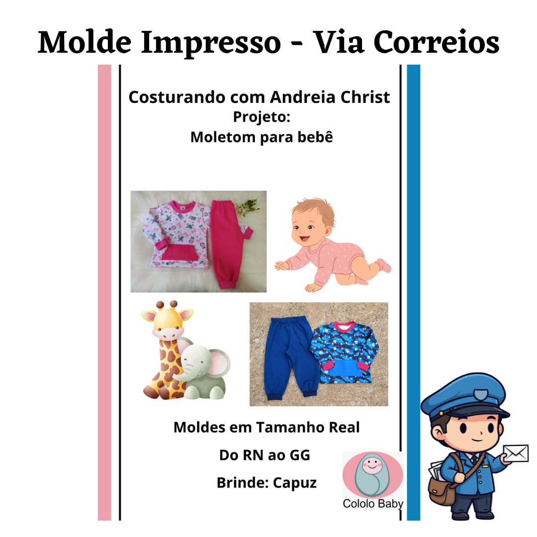 Conjunto de Moletom para Bebê - Impresso