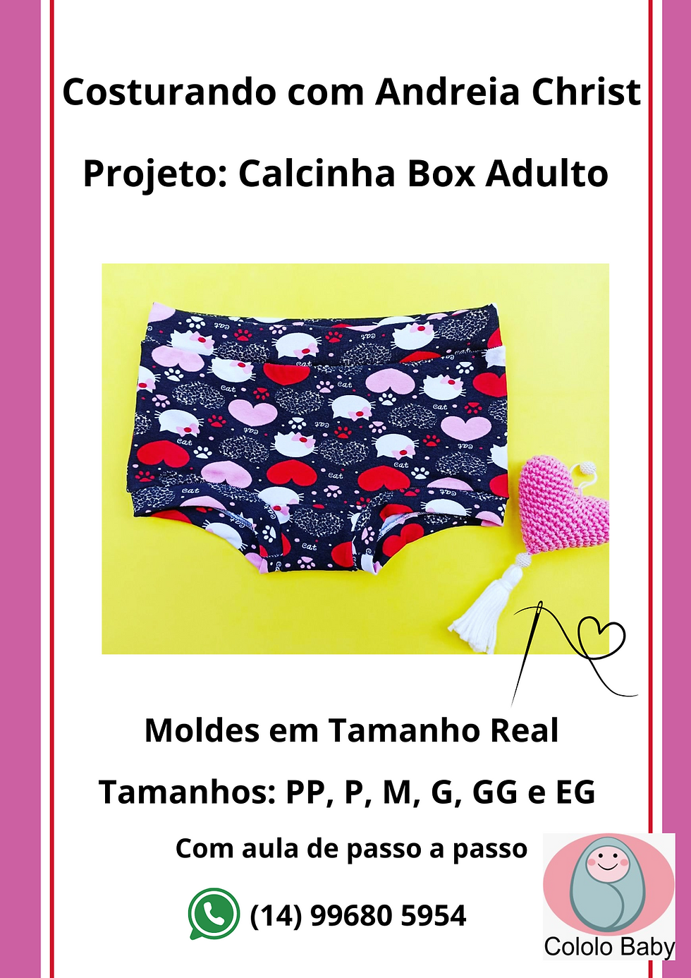 Miniatura: Impresso - Calcinha Box Adulto