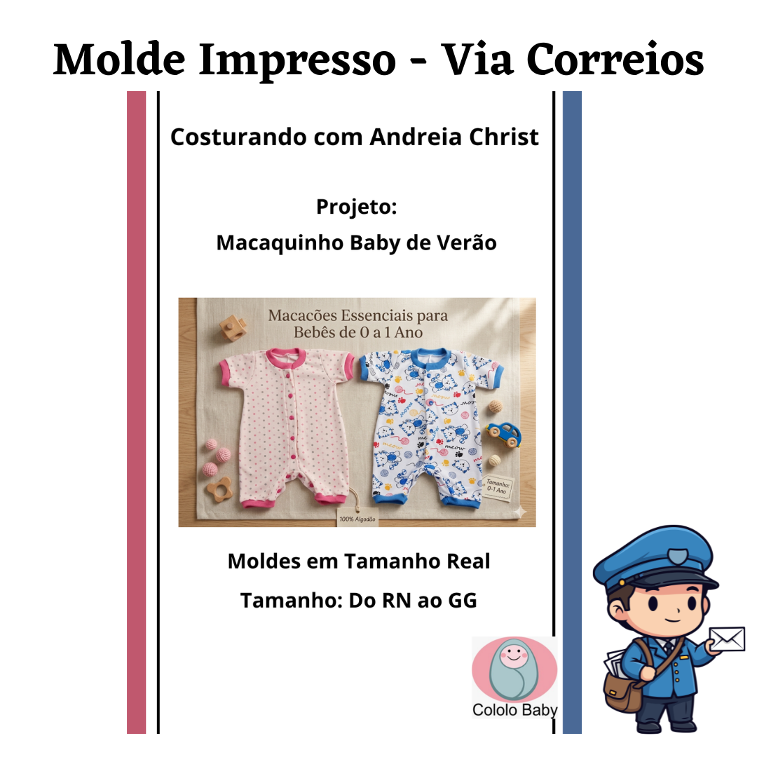 Macaquinho Baby de Verão - Unissex - Impresso