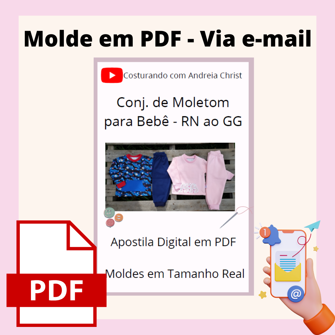 PDF - Conjunto de moletom para Bebê