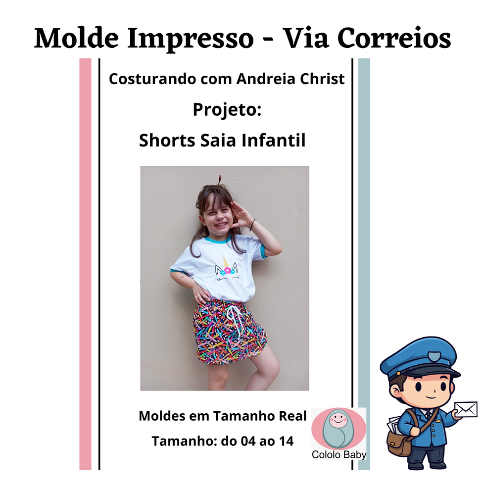 Miniatura: Shorts Saia Infantil - Impresso