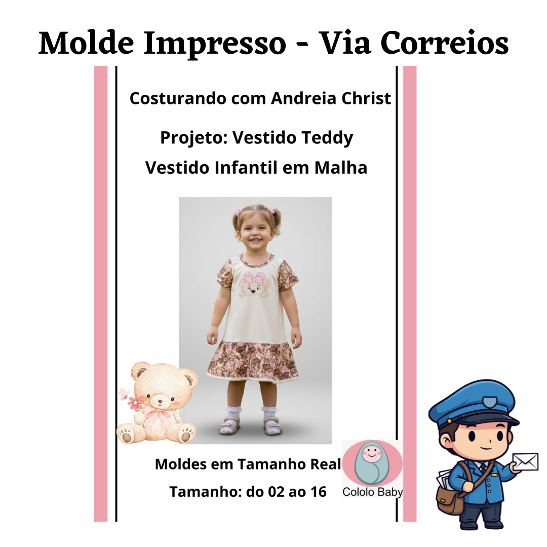 Vestido Teddy - Impresso