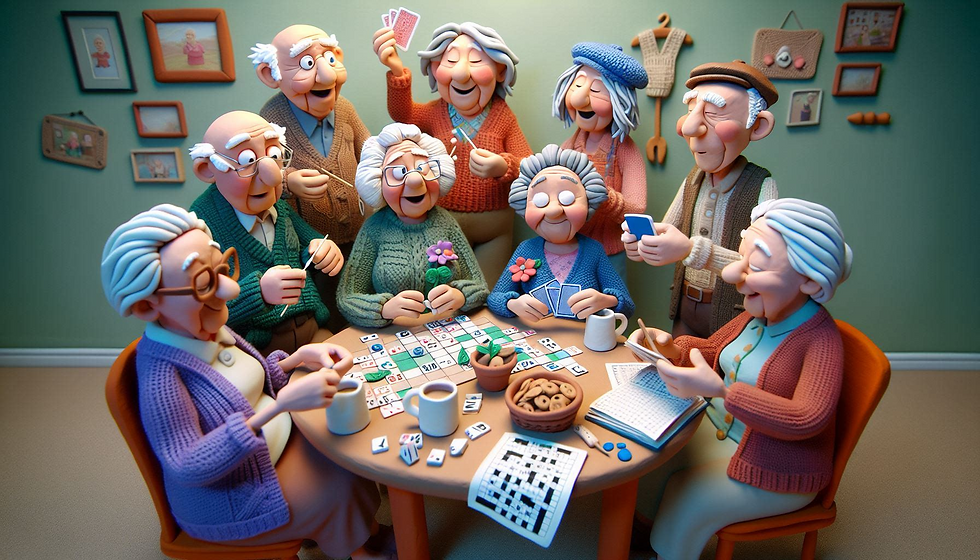 Senior citizens activities in Claymation