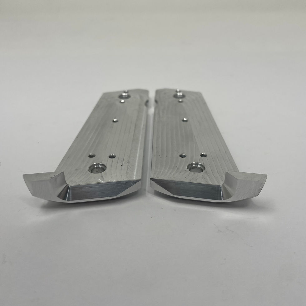Thumbnail: Aluminum 1911 Full Size Pyramid Style Grips with Built in MAGWELL