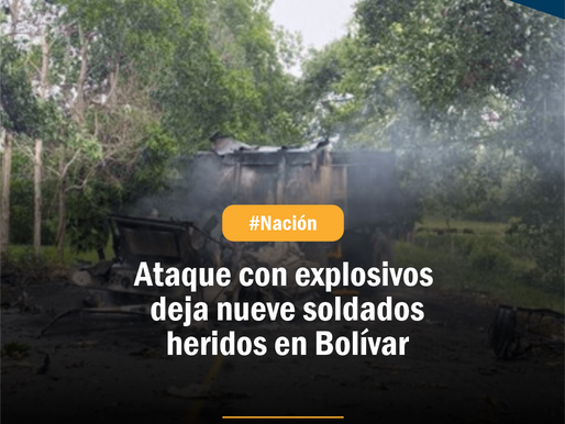 Ataque con explosivos deja nueve soldados heridos en Bolívar