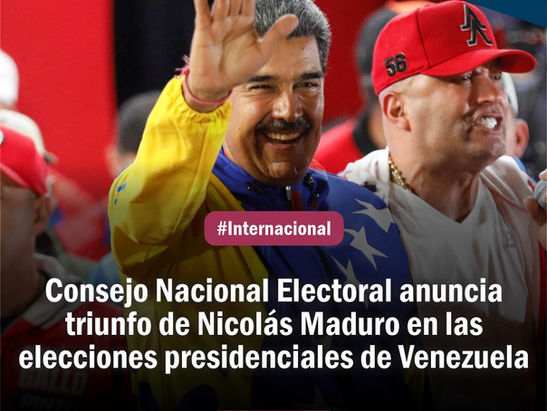 Consejo Nacional Electoral anuncia triunfo de Nicolás Maduro en las elecciones presidenciales de Venezuela