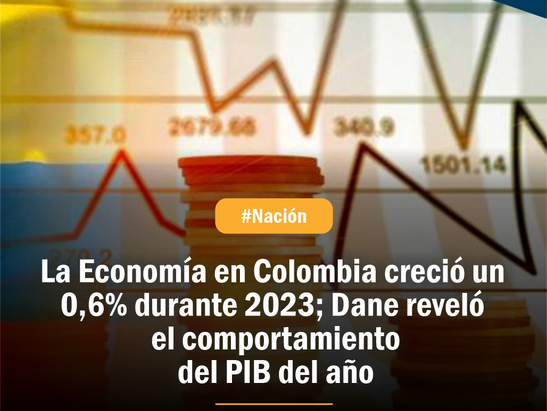 La Economía en Colombia creció un 0,6% durante 2023; Dane reveló el comportamiento del PIB del año