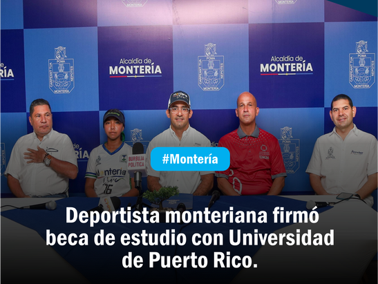 Deportista monteriana firmó beca de estudio con Universidad de Puerto Rico