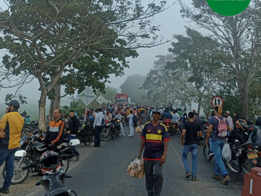 Habitantes del corregimiento Mazamorra bloquean la vía Lorica - Montería