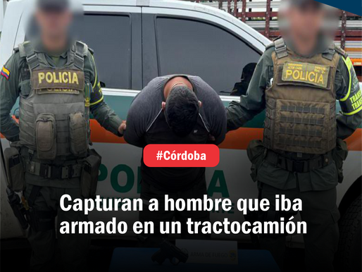 Capturan a hombre que iba armado en un tractocamión