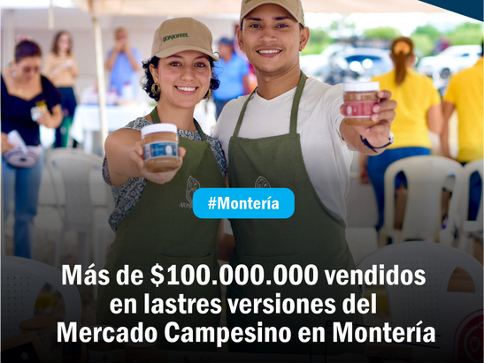 Más de $100.000.000 vendidos en las tres versiones del Mercado Campesino en Montería