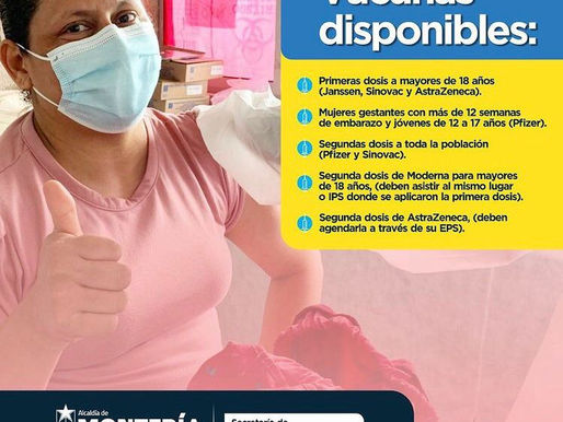 Vacunas disponibles en Montería