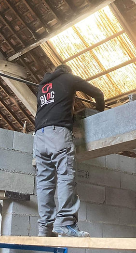 Construction de mur en béton