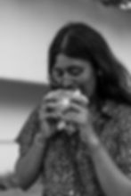 Girl Eating Best Burger in Bangalore