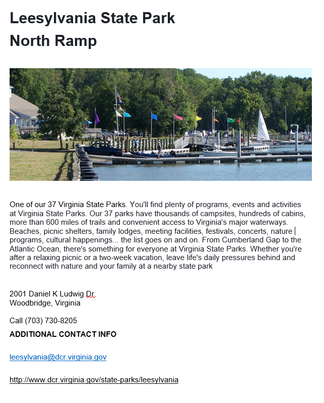 Leesylvania State Park