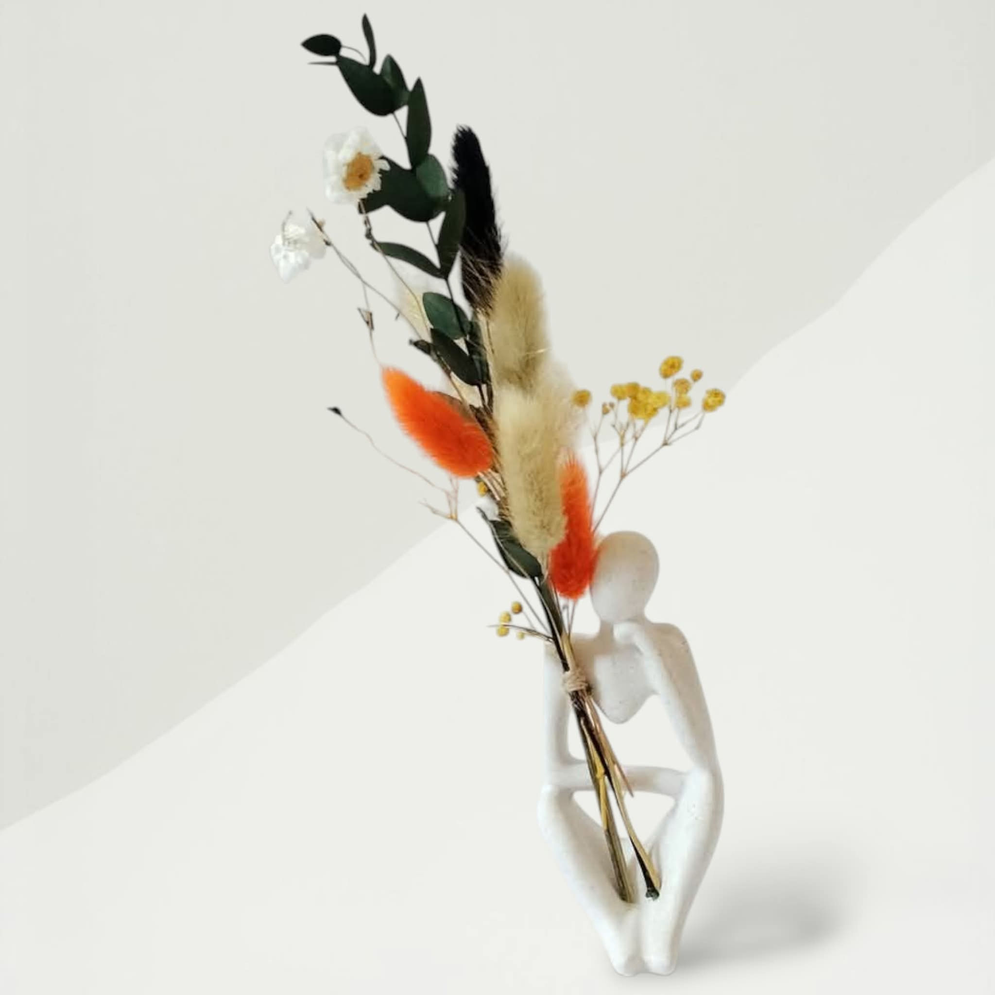 Trio sculpture femmes | Jesmonite | Moucheté au marc à café