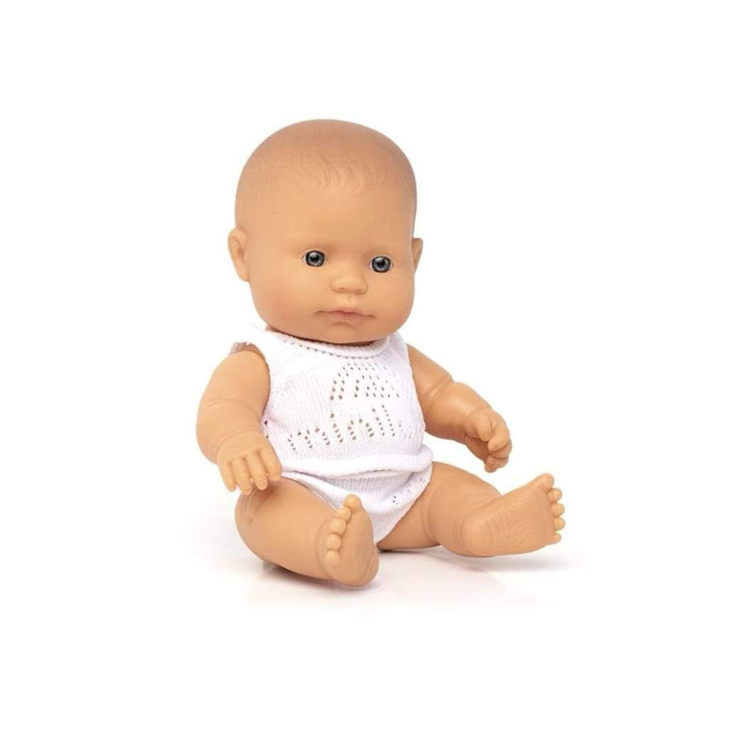 MINILAND SKU: 31122 - Poupée bébé pédagogique 21cm | Européenne