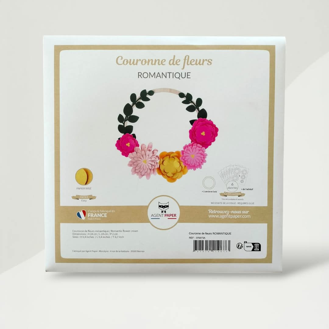 Couronne de fleurs papier | Romantique