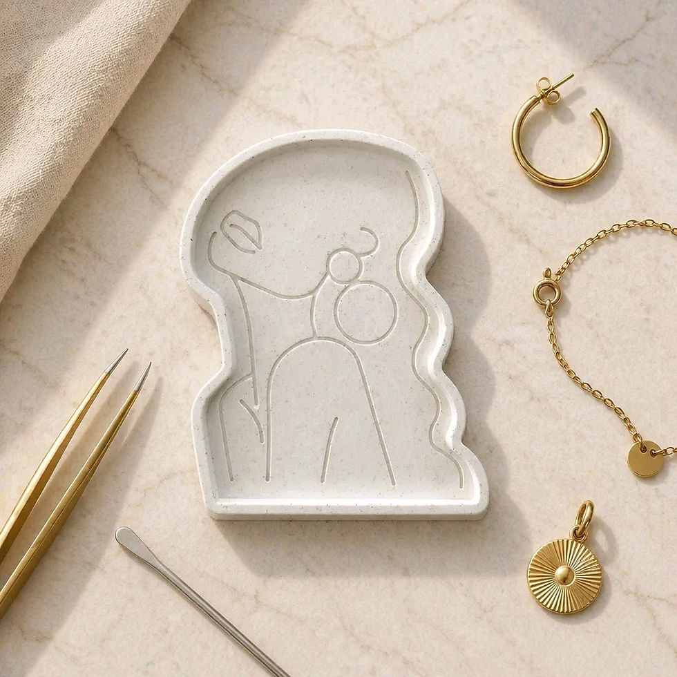 Miniature : Plateau | Jesmonite | Feminity marbré terracotta de face