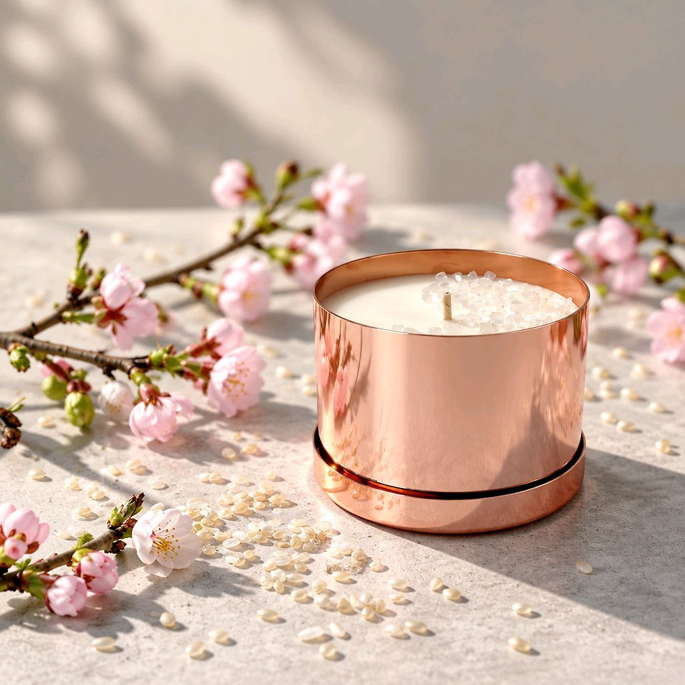 Bougie cire de soja 270gr | Lait de riz - Cerisier - Tendresse