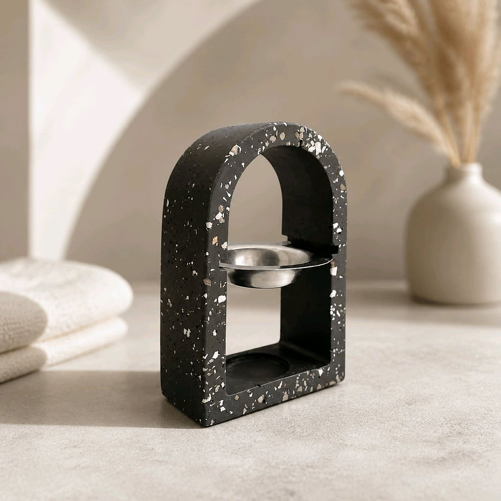 Miniature : Brûleur ARC pour fondants parfumés | Jesmonite | Terrazzo upcyclé