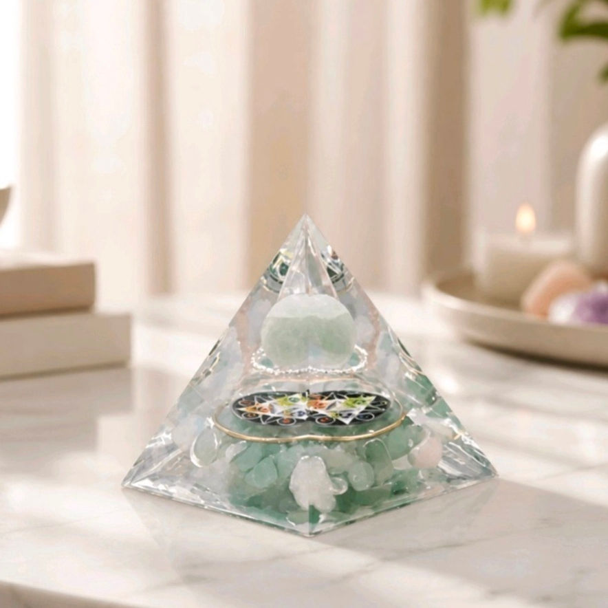 Orgonite 6cm | Aventurine verte | Metatron