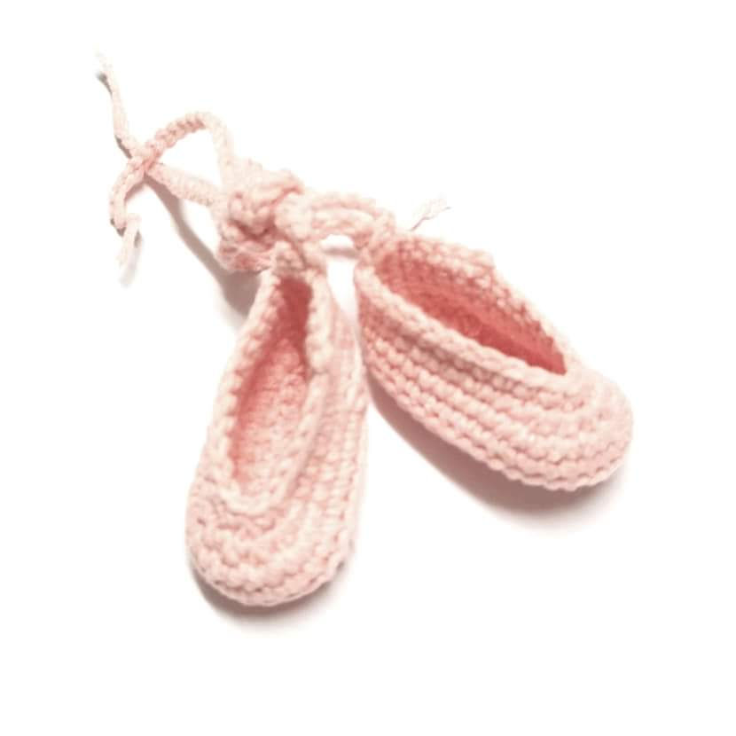 Miniature : Chaussons ballerine en crochet pour poupée 34-38cm