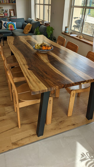 שולחן אוכל עץ מלא וטבעי, עבודת יד