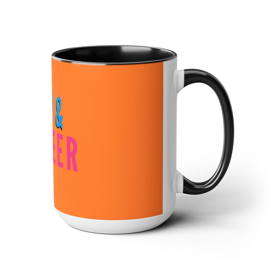 Thumbnail: Two-Tone Coffee Mugs, 15oz