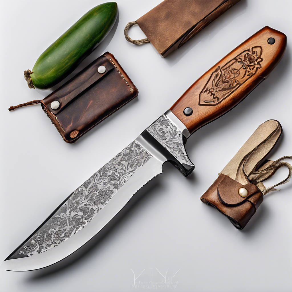 Engraved Hunting Knife