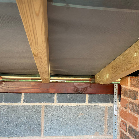 Replacing old rotten joists