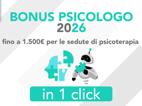 Bonus Psicologo 2026 in 1 click: fino a 1.500€ per le sedute di psicoterapia