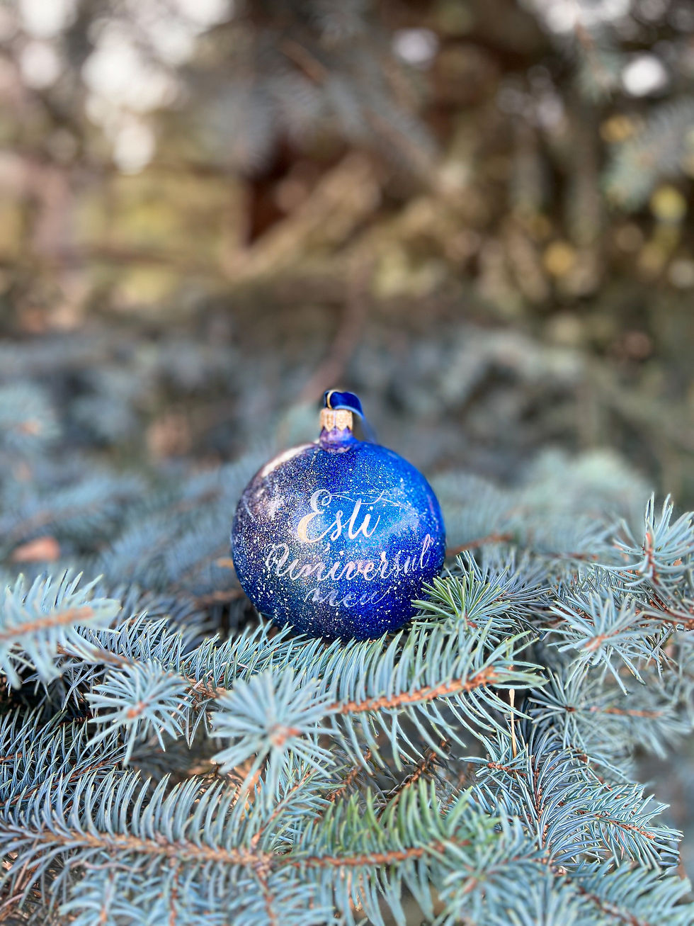 Miniatură: Glob de Craciun din sticla multicolor cu mesaj personalizat