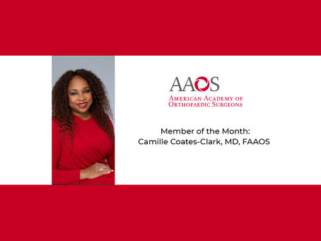 Camille is AAOS member of the month!