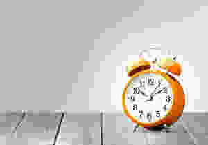 Orange alarm clock