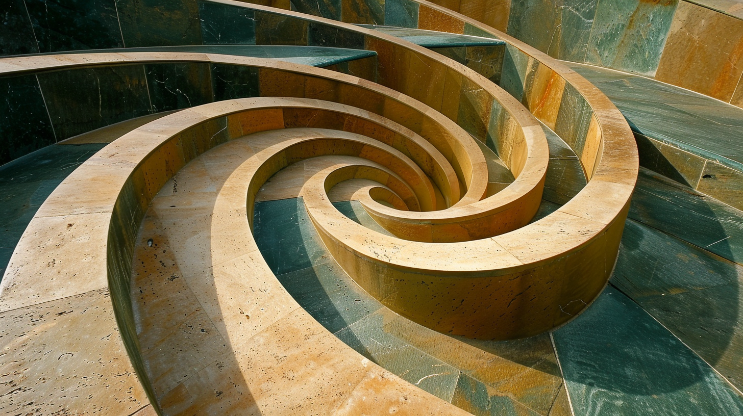 Systems in Motion — Abstract Geometric Architecture Symbolising Strategic Planning, Alignment, and Continuous Improvement
