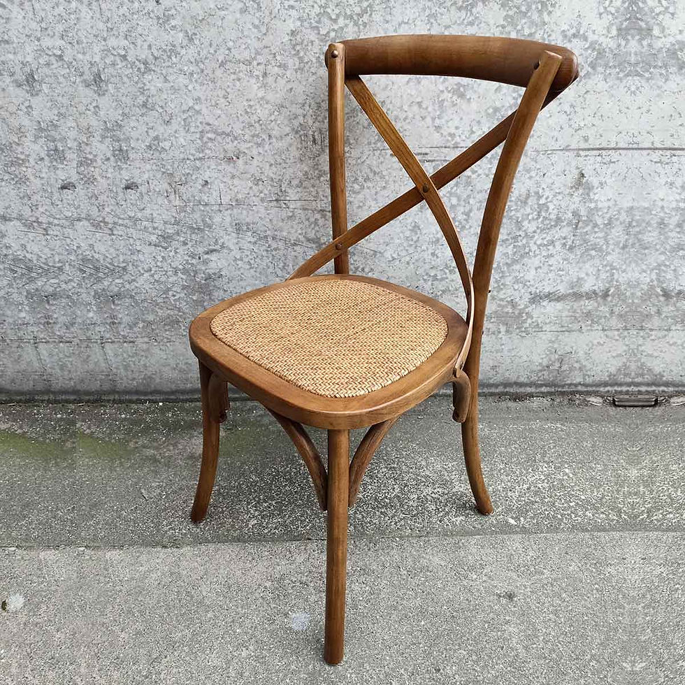 Thumbnail: Cross Back Chair - Antique Oak